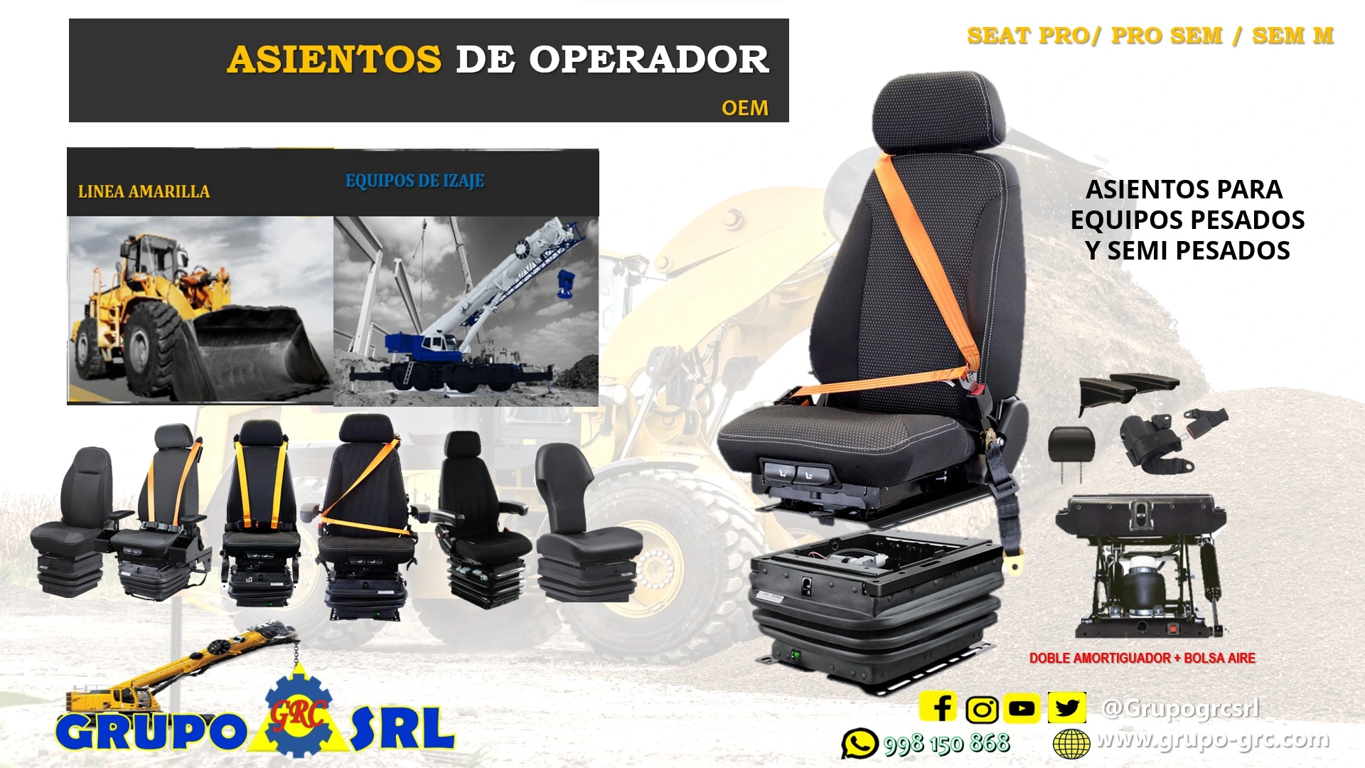 Asientos Operador Maquinaria
