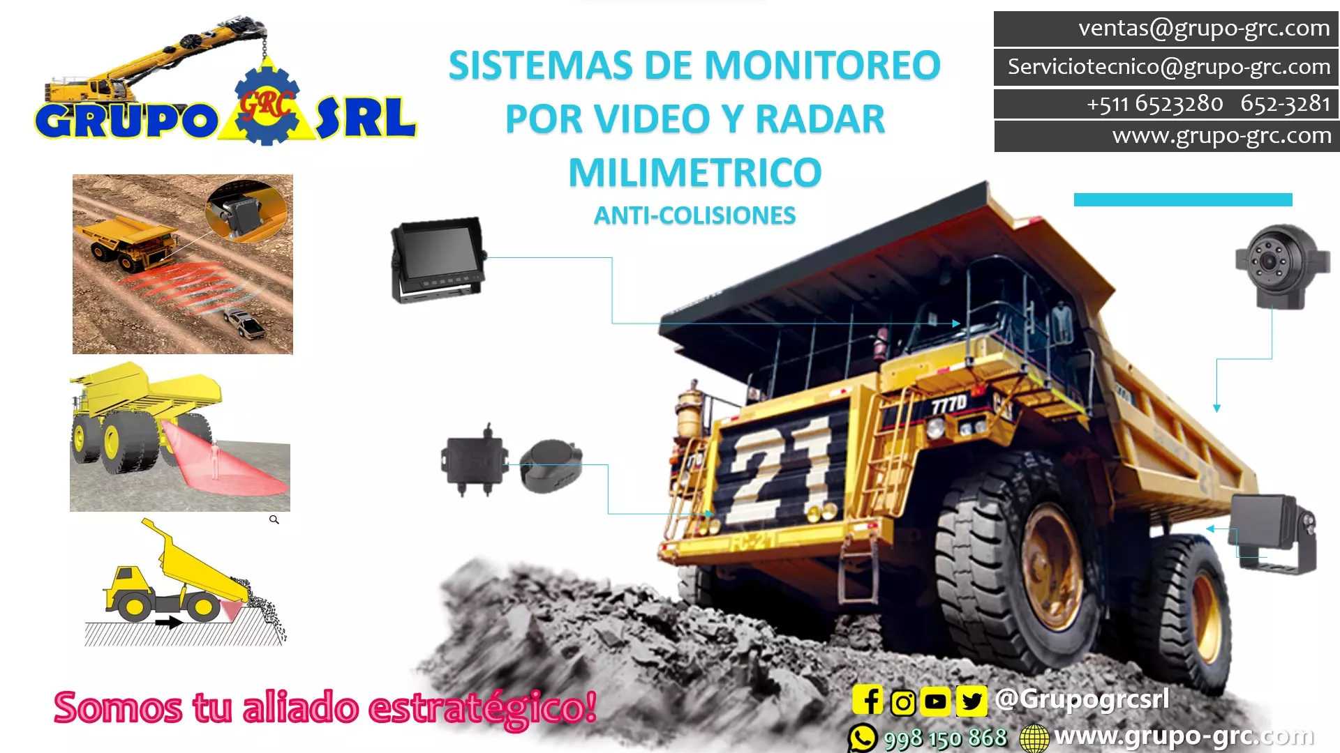 Sistema Anticolision por radar minería