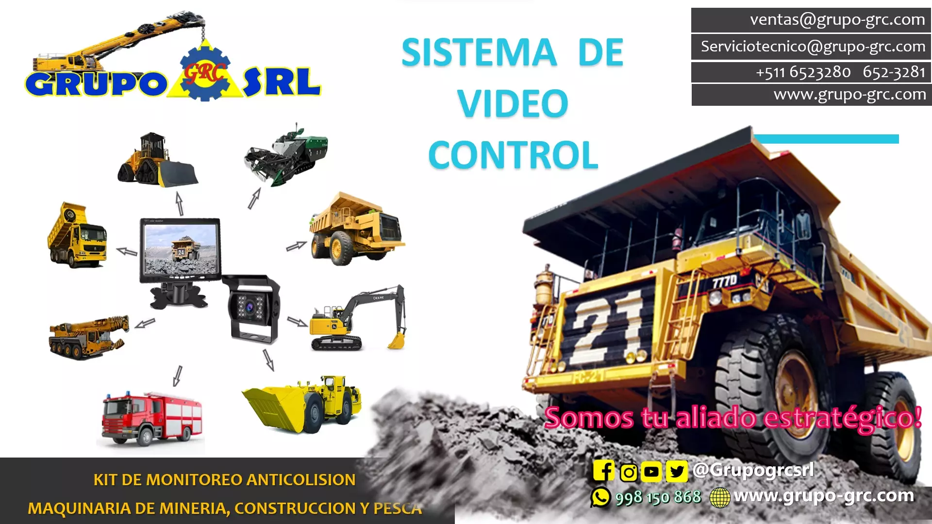 Sistema seguridad VIDEO CONTROL minería
